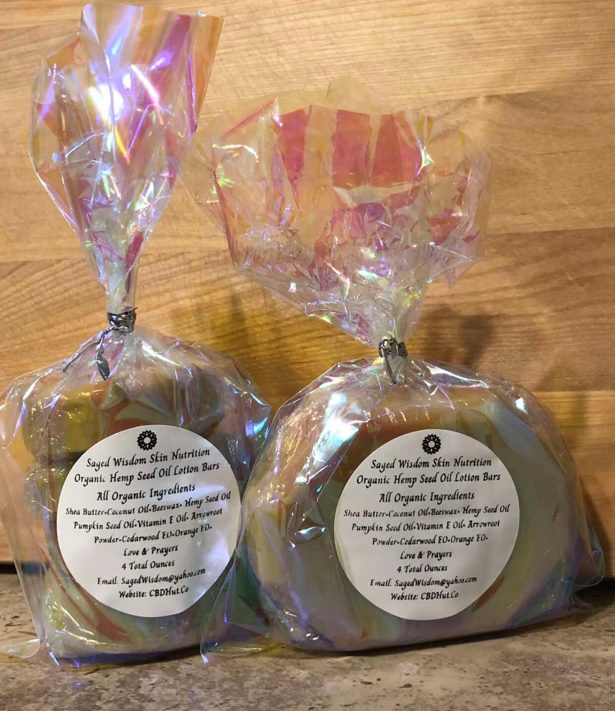Saged Wisdom Skin Nutrition Organic Hemp Seed Oil Lotion Bars