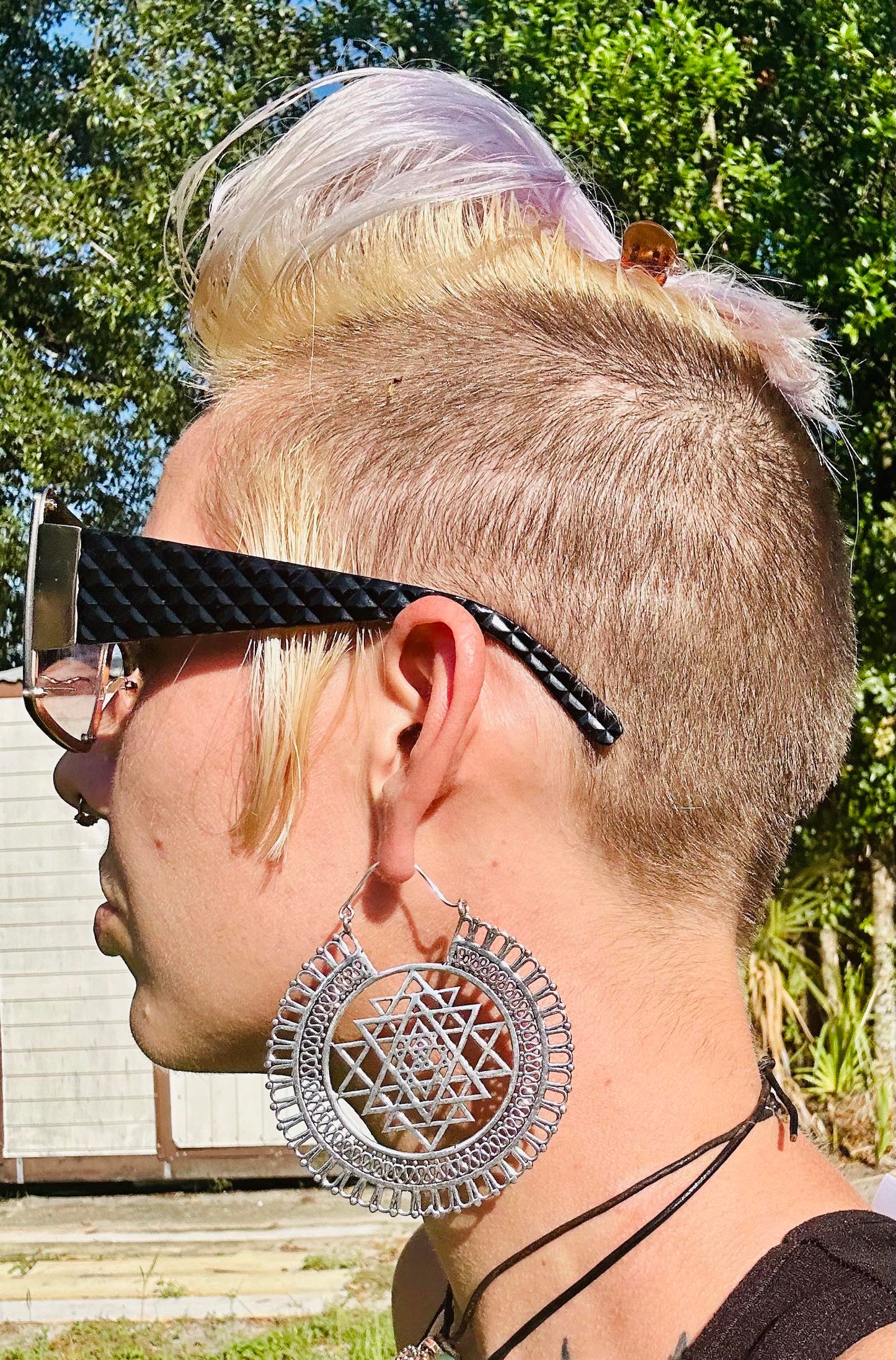 Sri Yantra Sacred Geometry Earrings