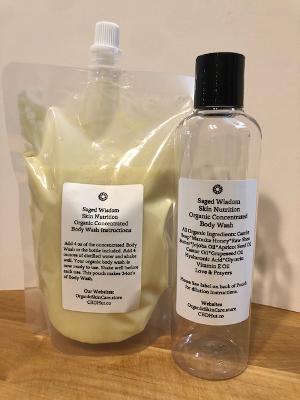 Saged Wisdom Organic Body Wash Concentrate - Fragrance Free