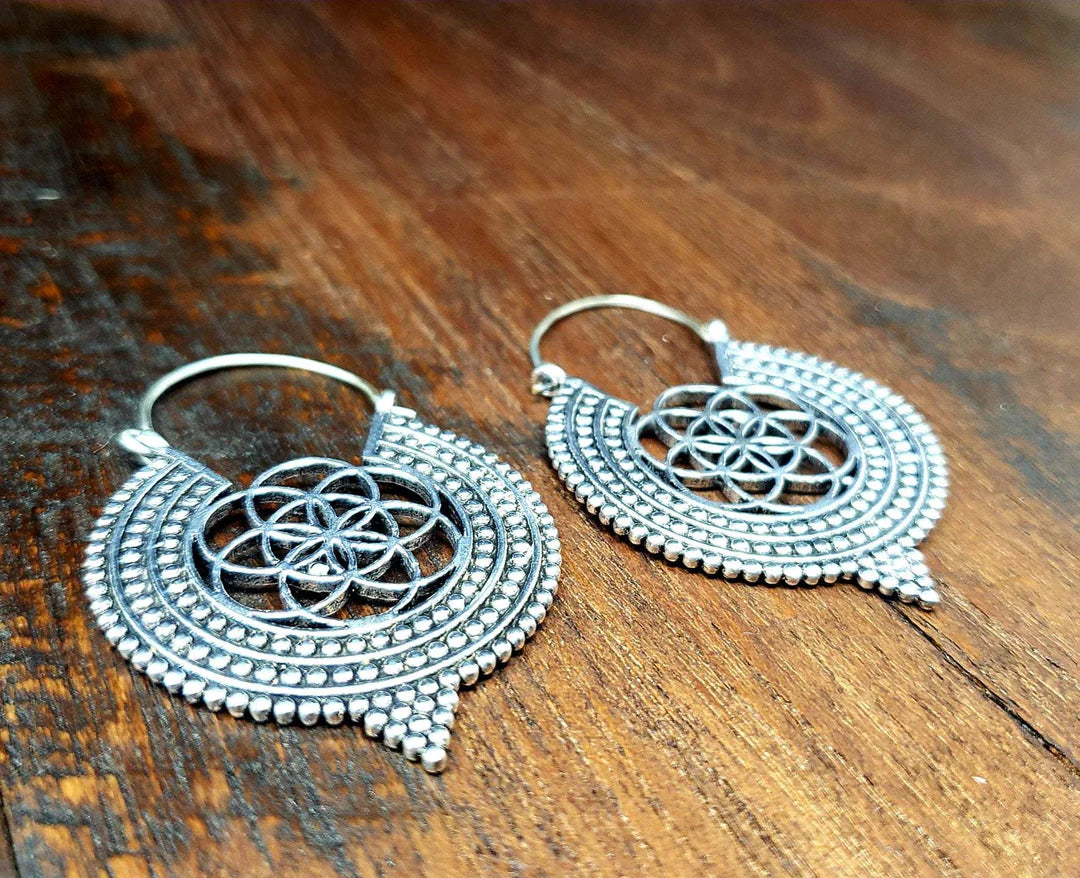 Small Seed Of Life Sacred Geometry Earrings